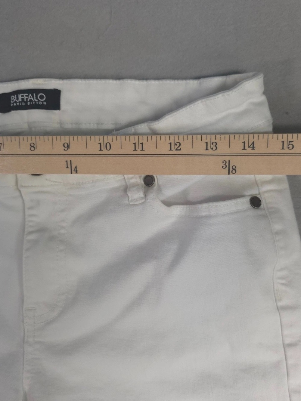Buffalo David Bitton Jeans Womens 8 White Daily Mid Rise Skinny Ankle Preppy